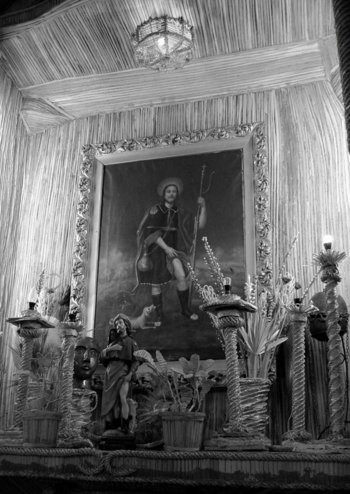 L'icona di San Rocco - Una rappresentazione iconografica di San Rocco realizzata dai mastri pagliari di Paduli e conservata nella chiesa di San Giovanni al centro del paese